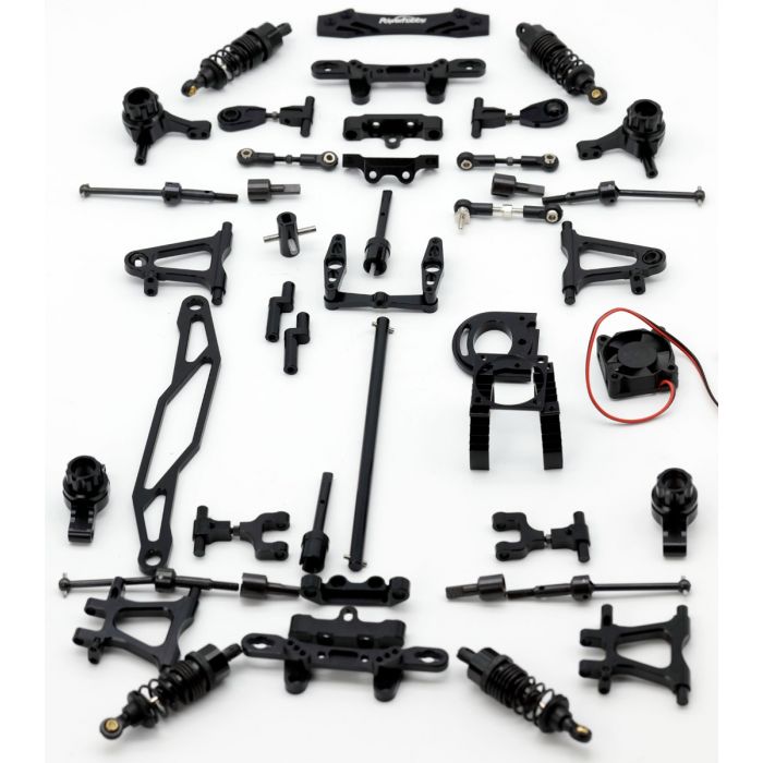 Powerhobby Aluminum Upgrade Kit, Black, TT-02