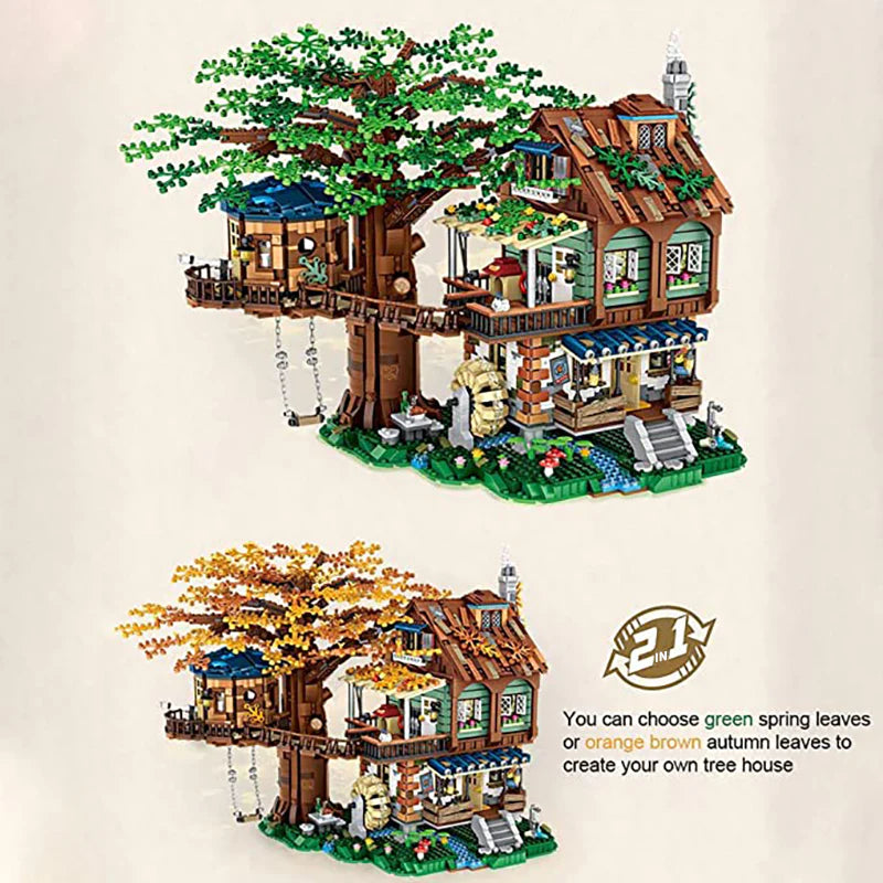 Tree House and Cabinet | LOZ 1033 Mini Block Building Set