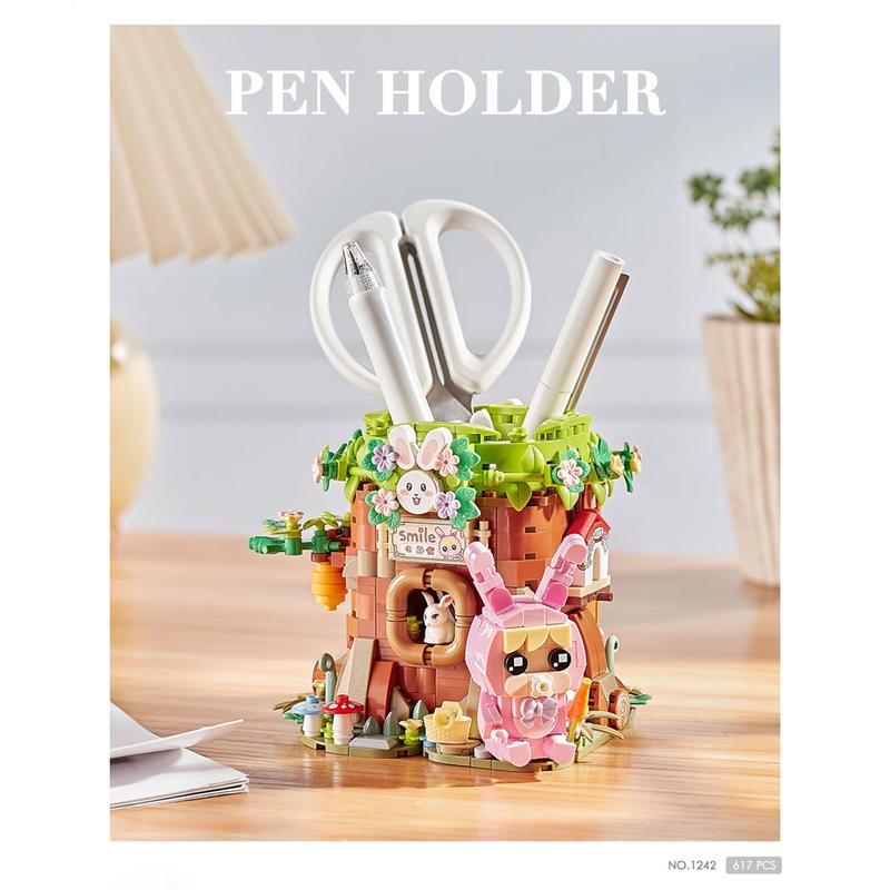 Rabbit House Pen Holder | LOZ 1242 Mini Block Building Bricks Set