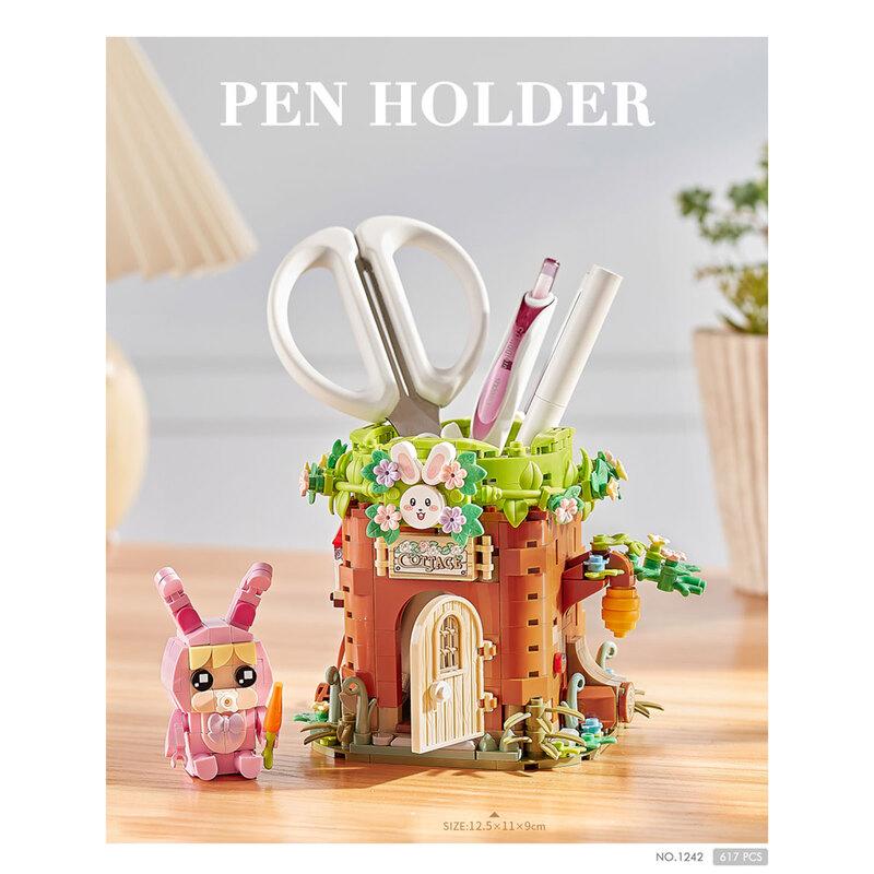 Rabbit House Pen Holder | LOZ 1242 Mini Block Building Bricks Set