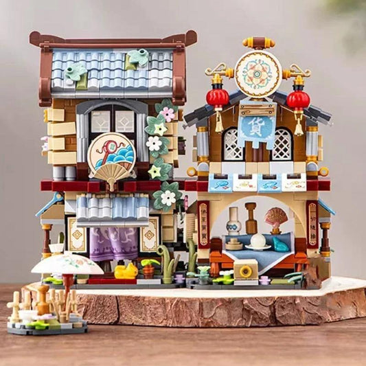 Ancient China Grocery Store | LOZ 1244 Building Bricks Mini Street Set