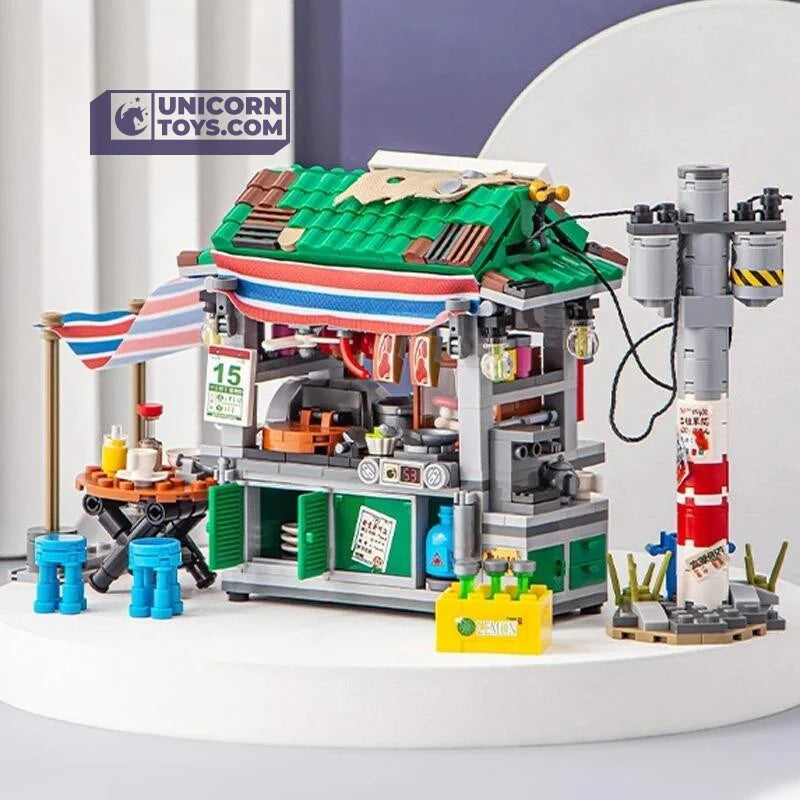 Noodle Food Stall | LOZ 1253 Building Bricks Mini Street Food Set