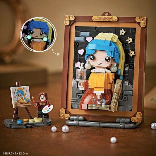 Girl with the Bubble Tea | LOZ 1287 Mini Block Cute Painting Set