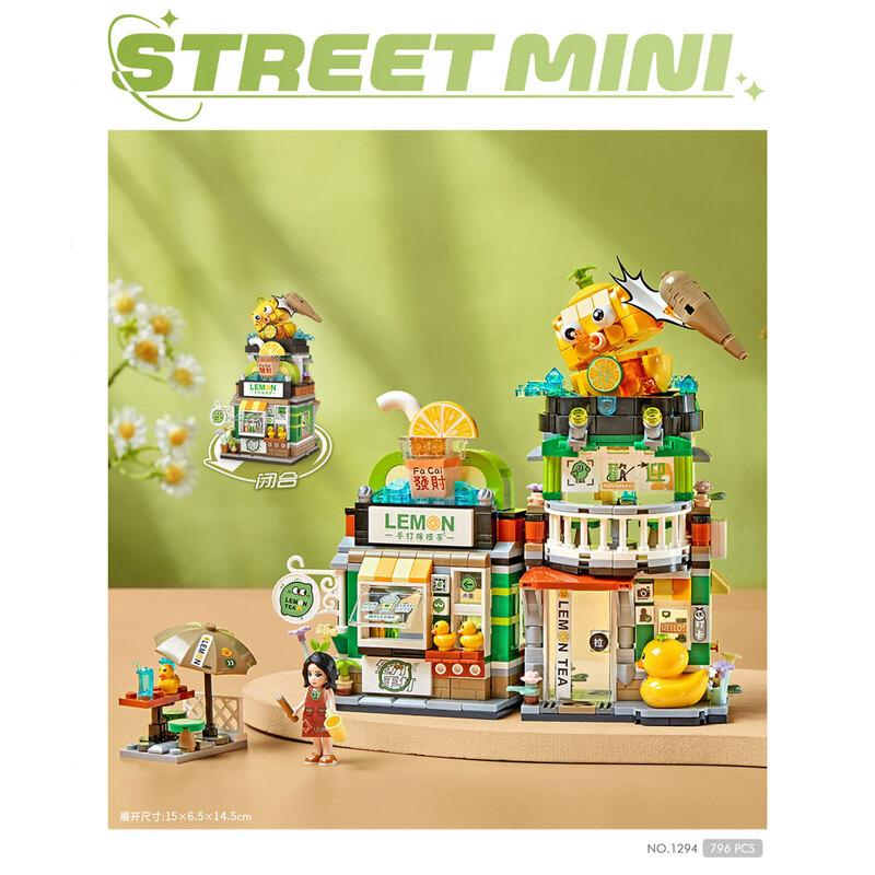 Lemon Tea Shop | LOZ 1294 Building Bricks Mini Street Food Set