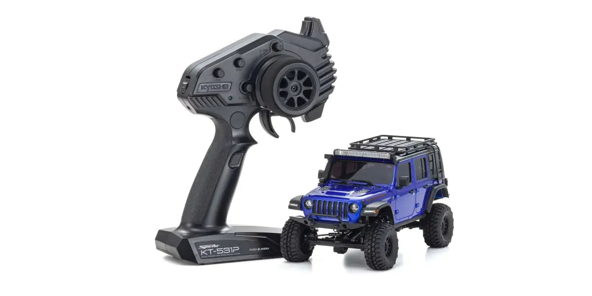 MINI-Z 4x4 readyset Jeep Wrangler Ocean Blue Metallic