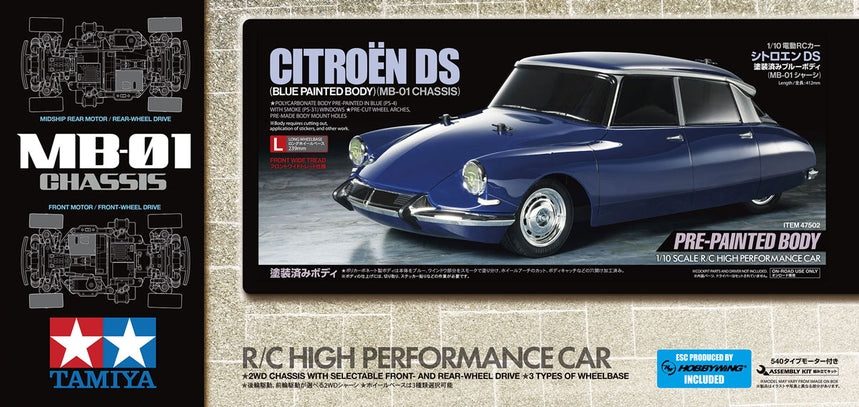 Citroen Ds (Mb-01) - Blue Pre-Painted Body TAM47502 kit