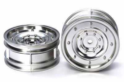 Matte Plated Silver Dish Wheels (Width: 26mm, Offset +4mm)