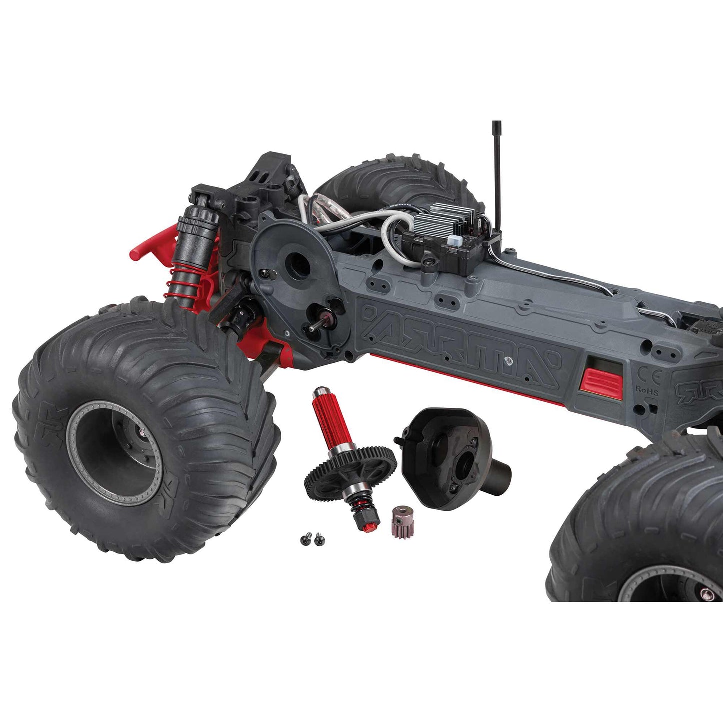 GORGON 4X2 Monster Truck RTR with Battery & Charger, Red