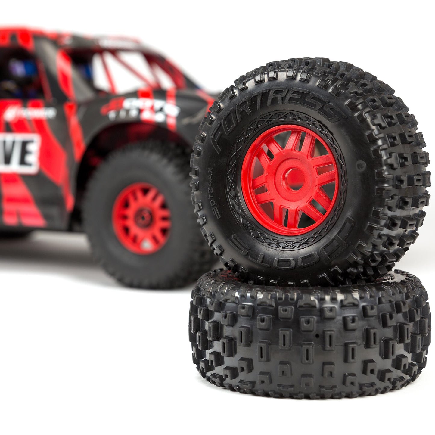 1/7 MOJAVE 6S V2 4X4 BLX Desert Truck with Spektrum Firma RTR, Red/Black