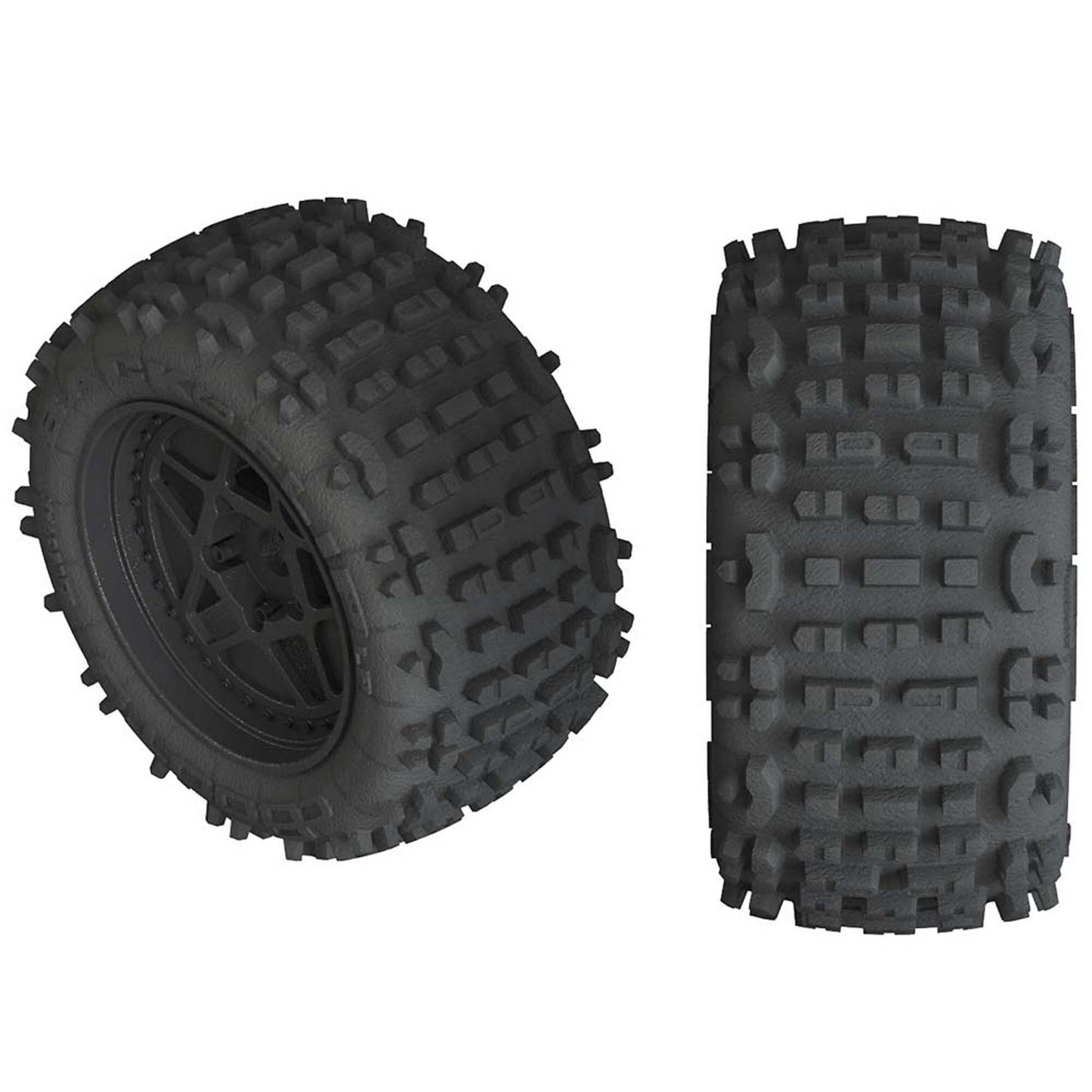 1/10 dBoots Backflip LP 3.8 Pre-Mounted, 17mm Hex, Black (x2): 4S