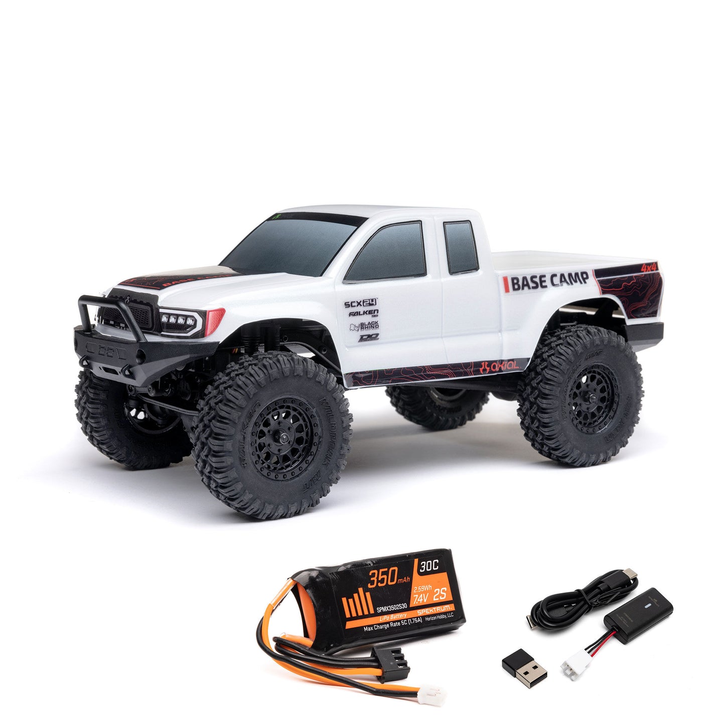 1/24 SCX24 Base Camp 4WD Crawler RTR - White