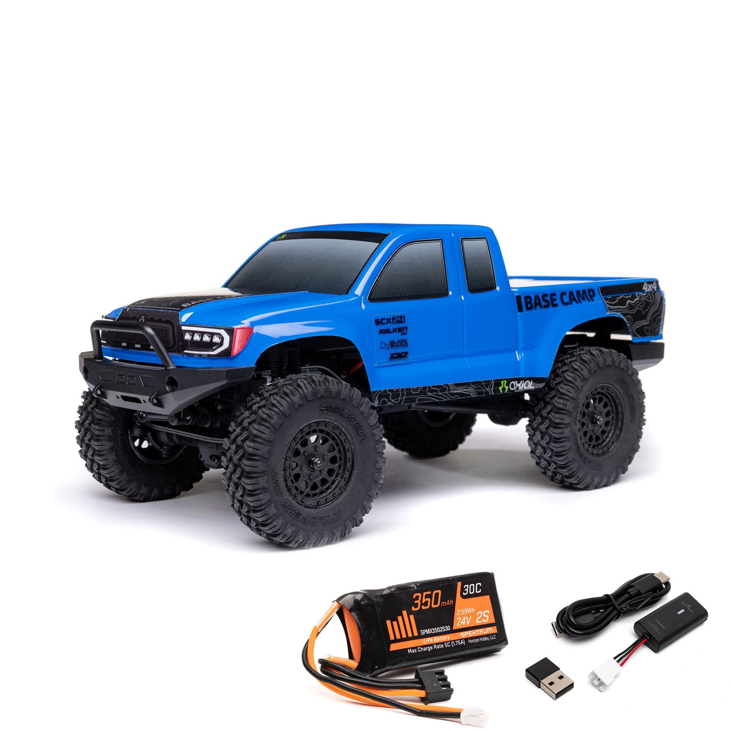 1/24 SCX24 Base Camp 4WD Crawler RTR - Blue