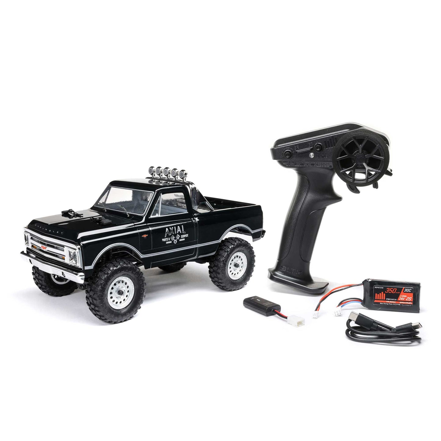 SCX24 1967 Chevrolet C10 4WD Brushed Truck RTR, Black