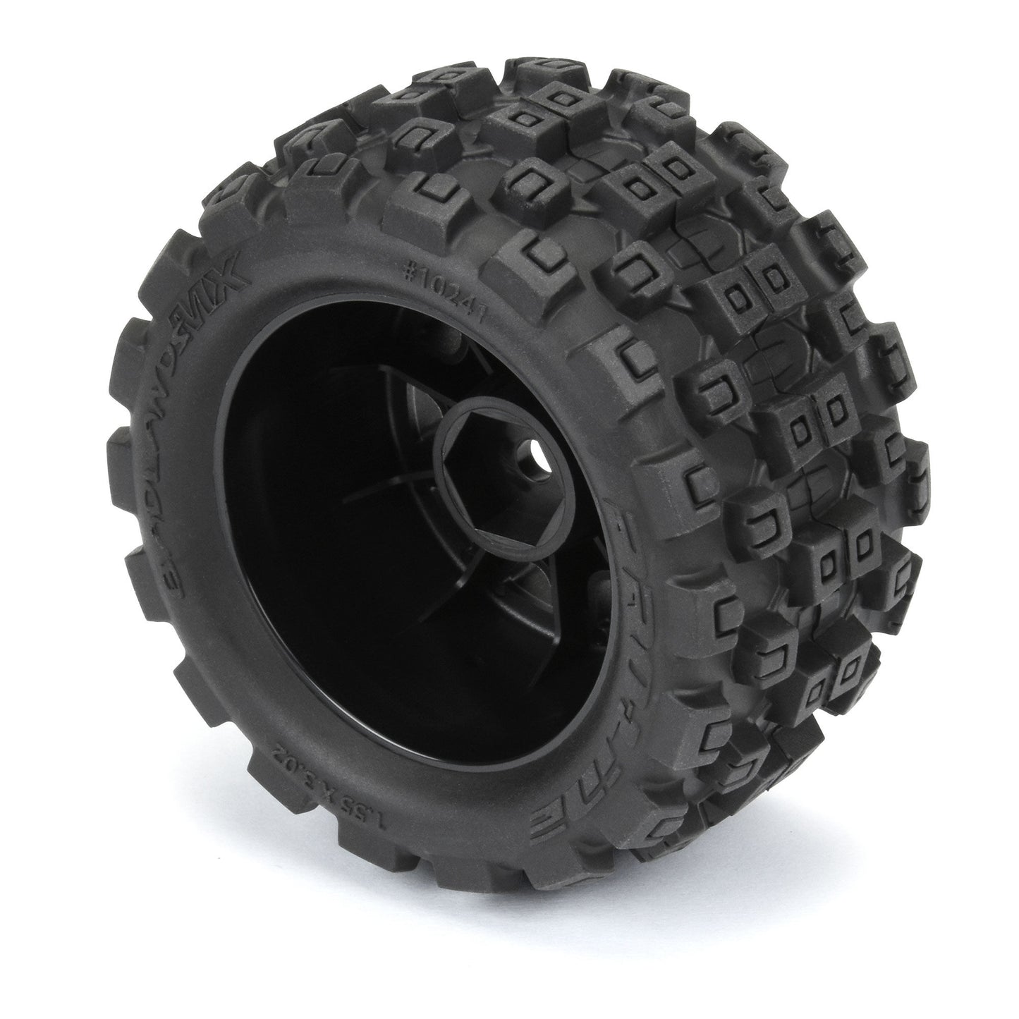 1/18 Badlands MX 1.85" F/R Mounted 12mm Black Raid: Granite GROM