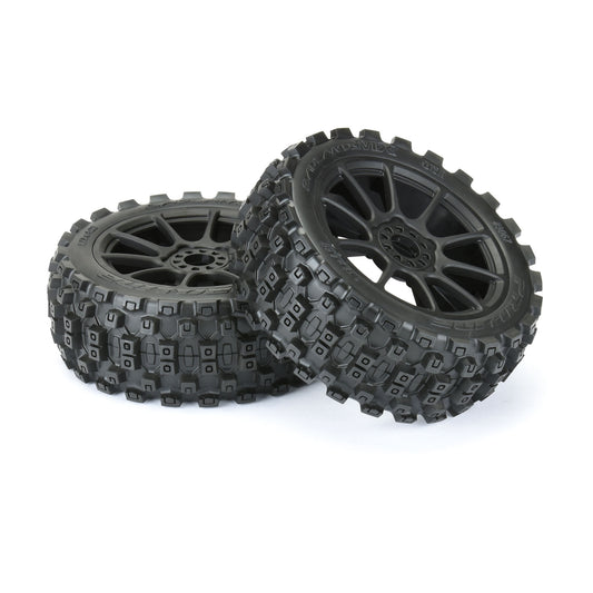 Badlands MX M2 Buggy Tires Mounted 17mm Black Mach 10 (2)