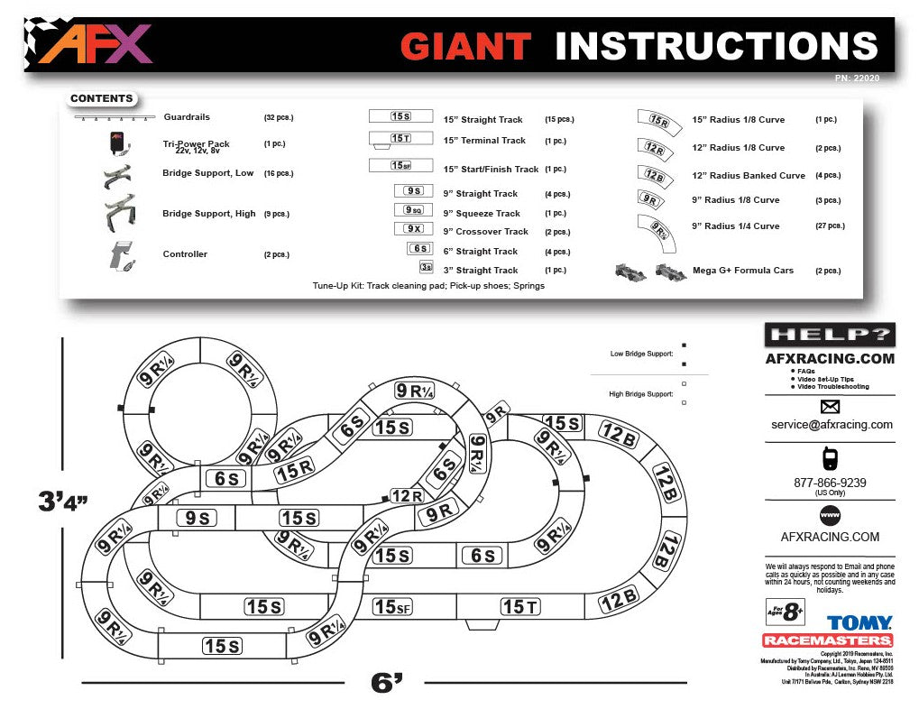 Giant Raceway Set for HO Scale Slot Cars