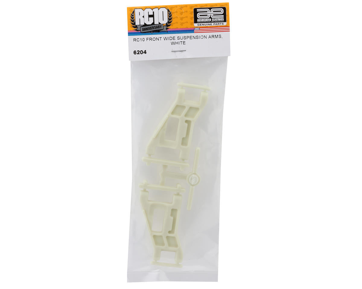 RC10 Wide Front Suspension A-Arms (White) (x2)