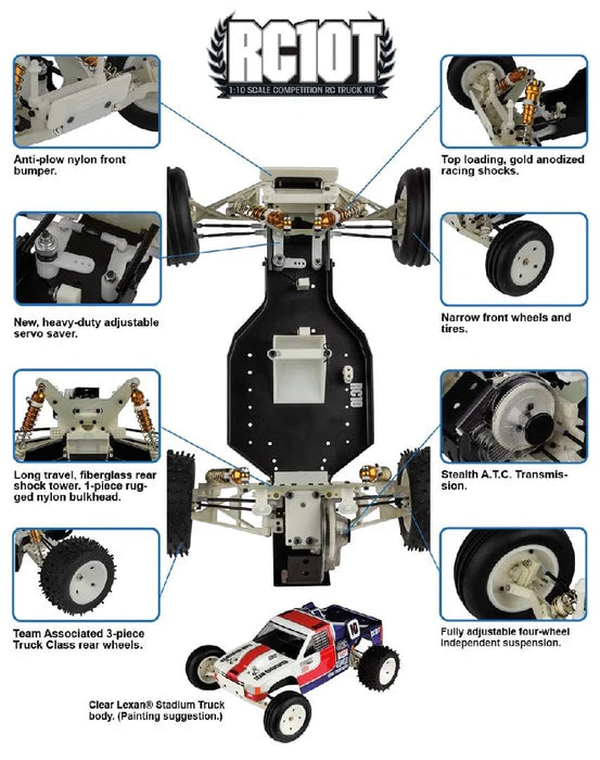 RC10T Classic 1/10 Electric 2WD Off Road Stadium Truck Kit (Limited Edition)