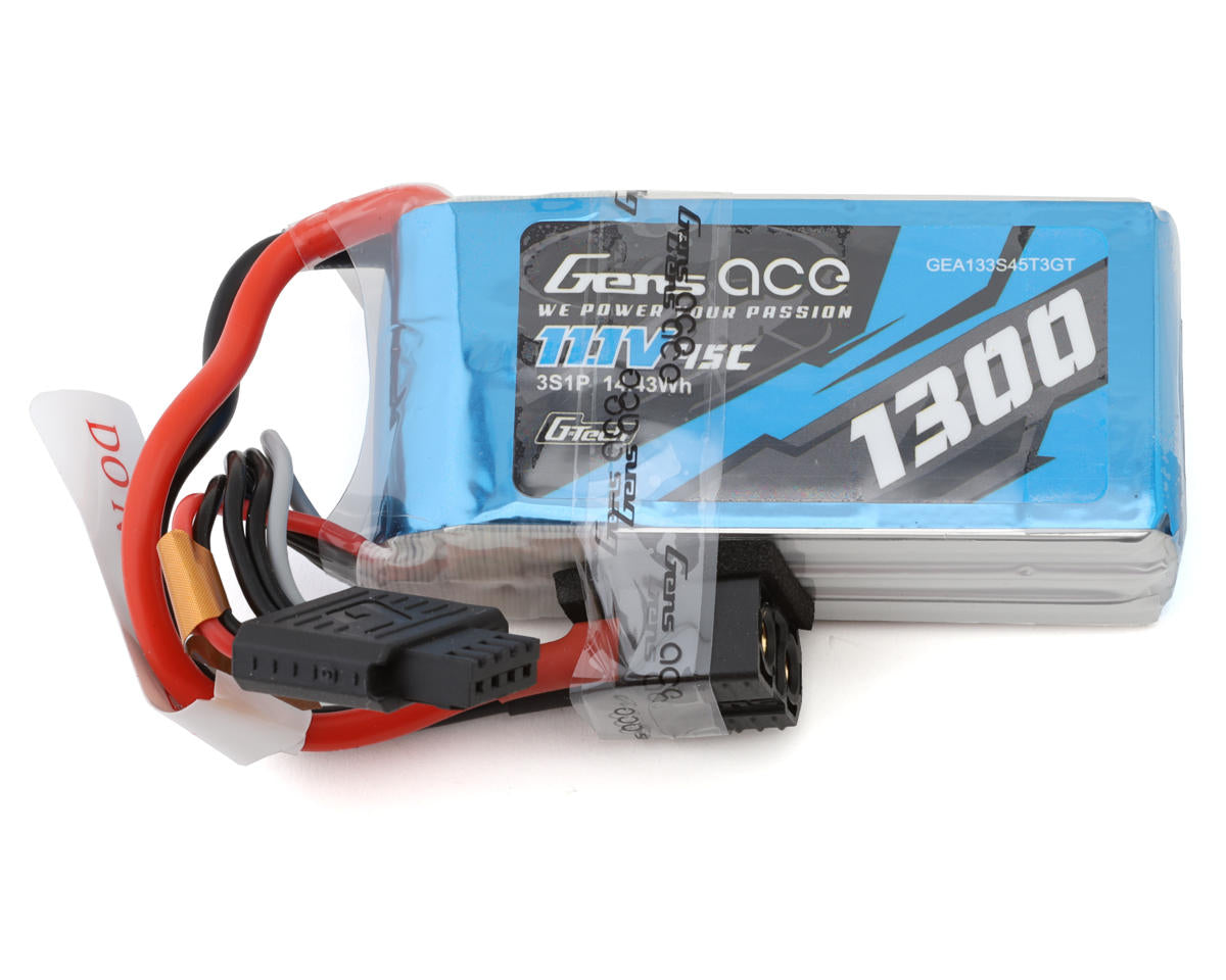 Gens Ace G-Tech Smart 3S LiPo Battery 45C (11.1V/1300mAh) w/Universal Connector