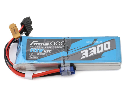 Gens Ace G-Tech Smart 2S LiPo Battery (11.1V/3300mAh) W/EC3