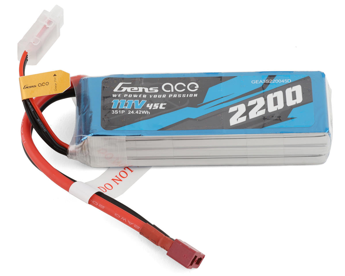 3S LiPo Battery 45C (11.1V/2200mAh) w/Deans Connector