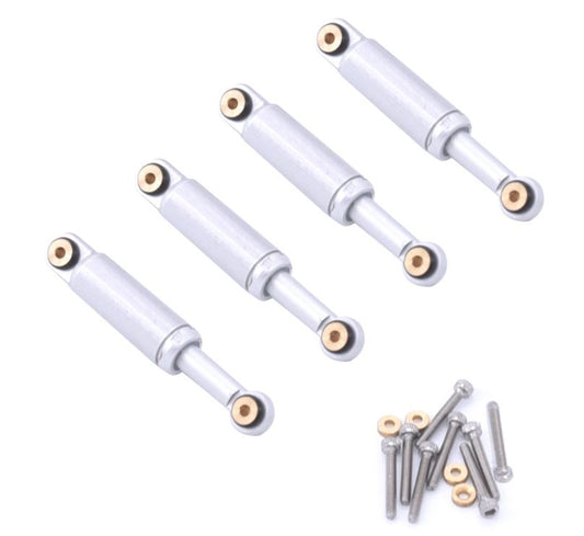 Aluminum Shocks for SCX24 (x4) (Silver)