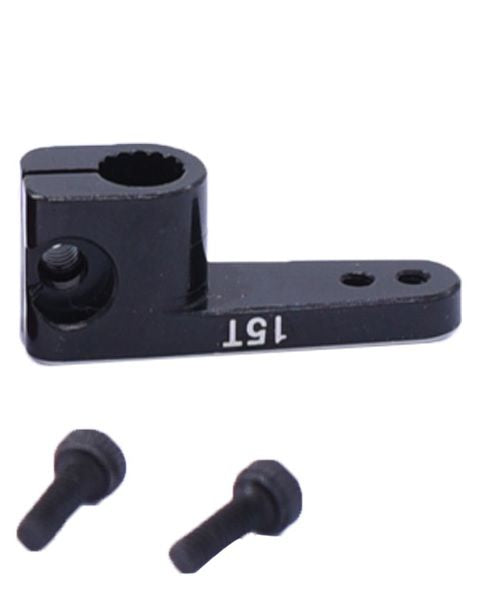 SCX24 Aluminum 15T Servo Horn (fits Emax Servo)(x1) (Black)