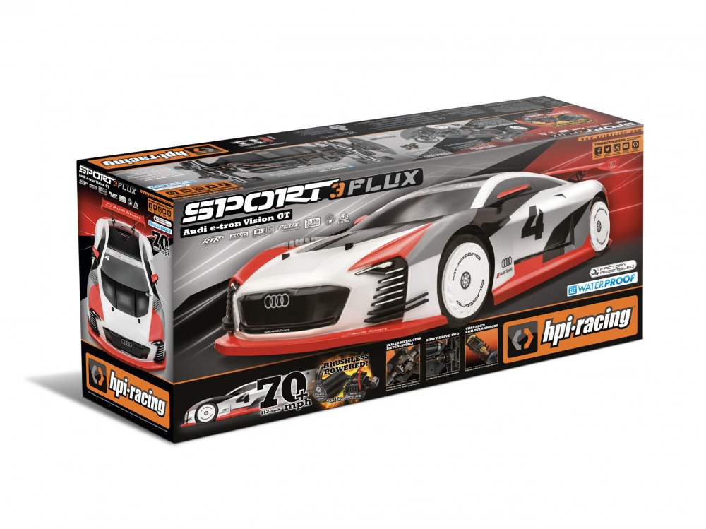 RS4 Sport 3 Flux Audi E-Tron Vision GT 1/10 Scale Brushless RTR Combo