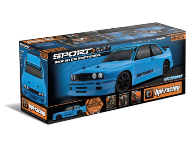 RS4 Sport 3 BMW E30 Driftworks, 1/10 4WD RTR - COMBO