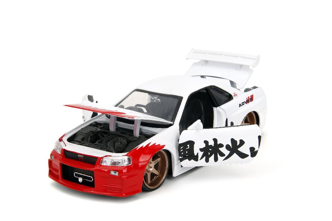 1/24 "Hollywood Rides" - Street Fighter - 2002 Skyline GT-R (R34) w/ Ryu