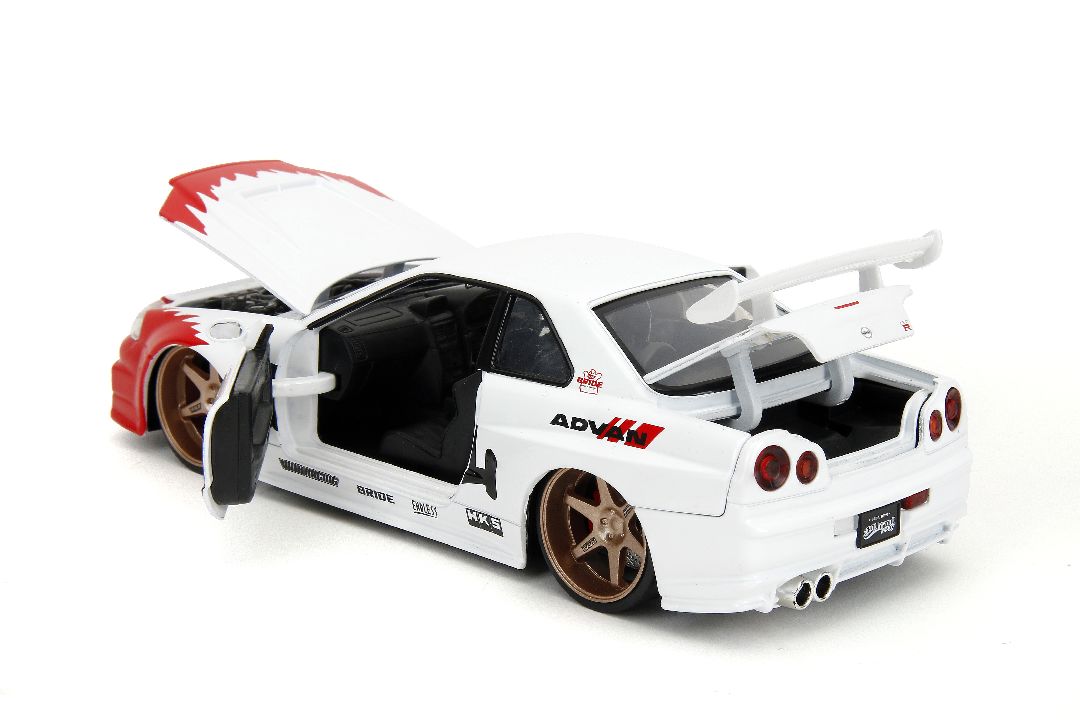 1/24 "Hollywood Rides" - Street Fighter - 2002 Skyline GT-R (R34) w/ Ryu