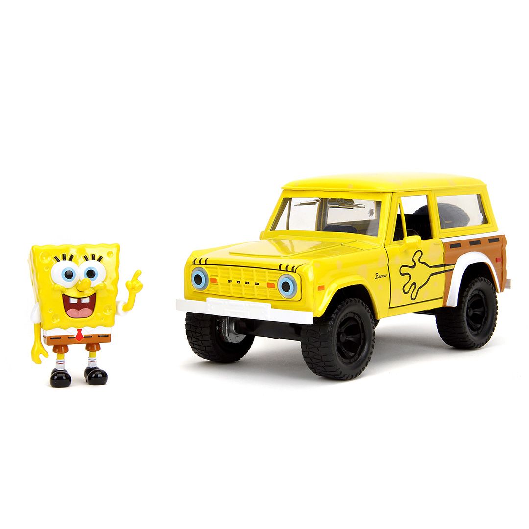 Jada 1/24 "Hollywood Rides" - Spongebob - 1973 Ford Bronco w/ Spongebob