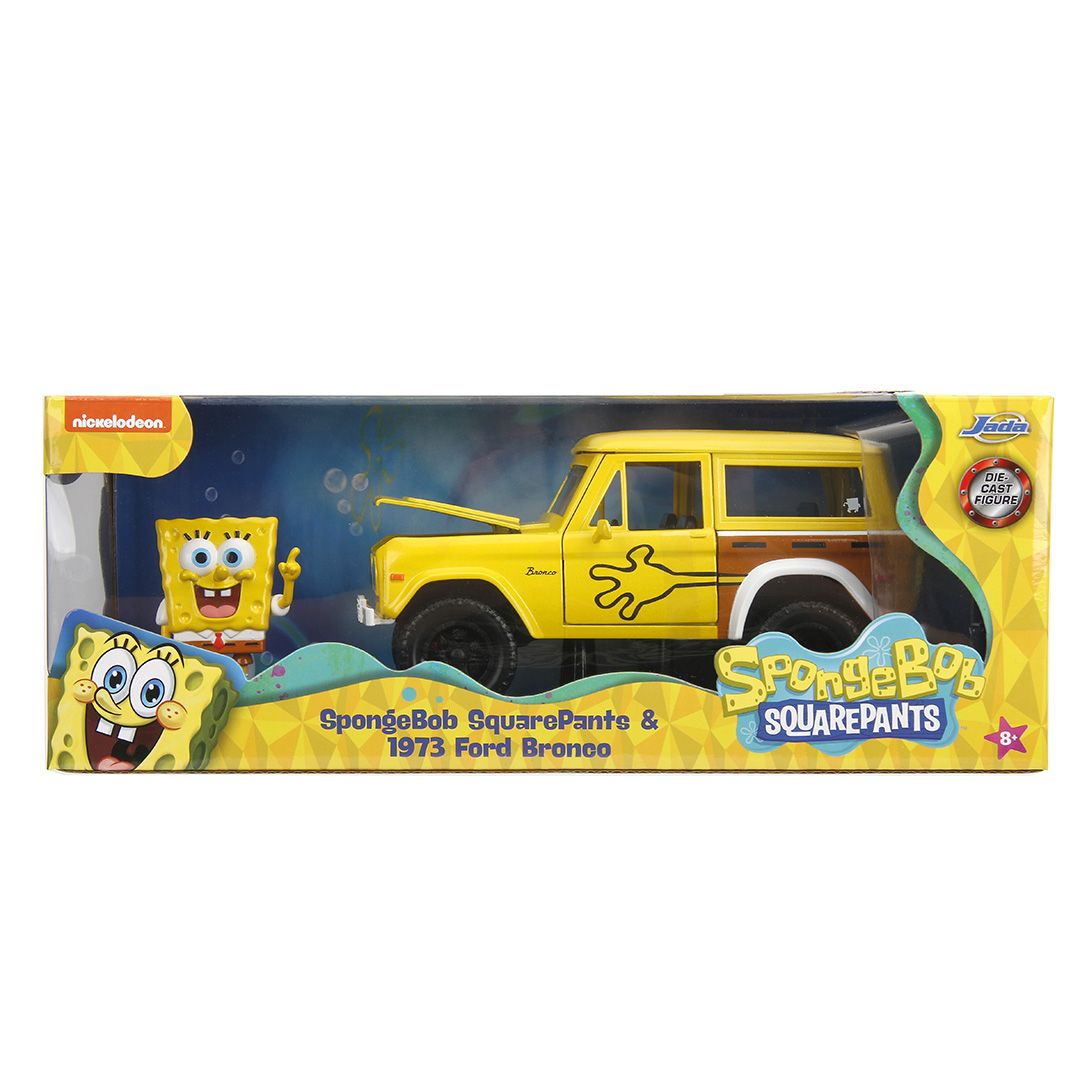 Jada 1/24 "Hollywood Rides" - Spongebob - 1973 Ford Bronco w/ Spongebob