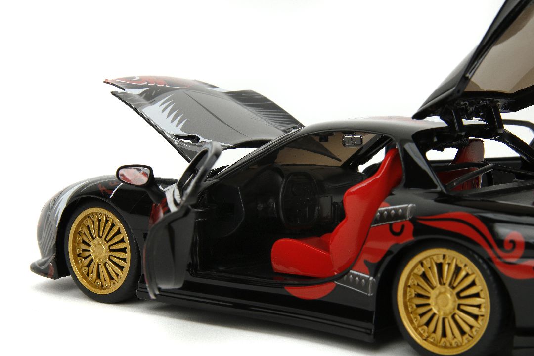 Jada 1/24 "Hollywood Rides" - Lab Monkleys - 1993 RX-7 w/ Saru