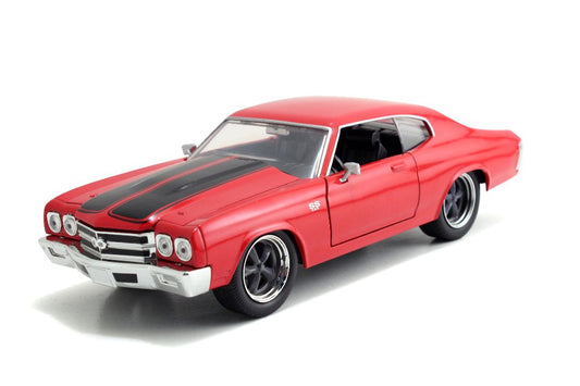 1/24 "Fast & Furious" Dom's Chevy Chevelle SS Red w/ Black Stripes