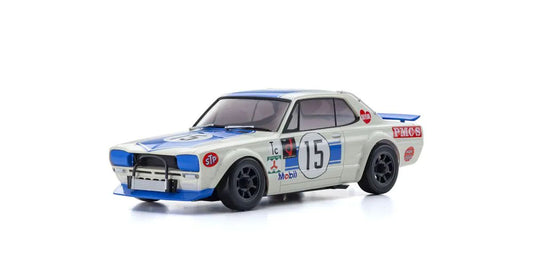 Mini Z 1972 Nissan Skyline White/Blue 2000GT-R BODY ONLY