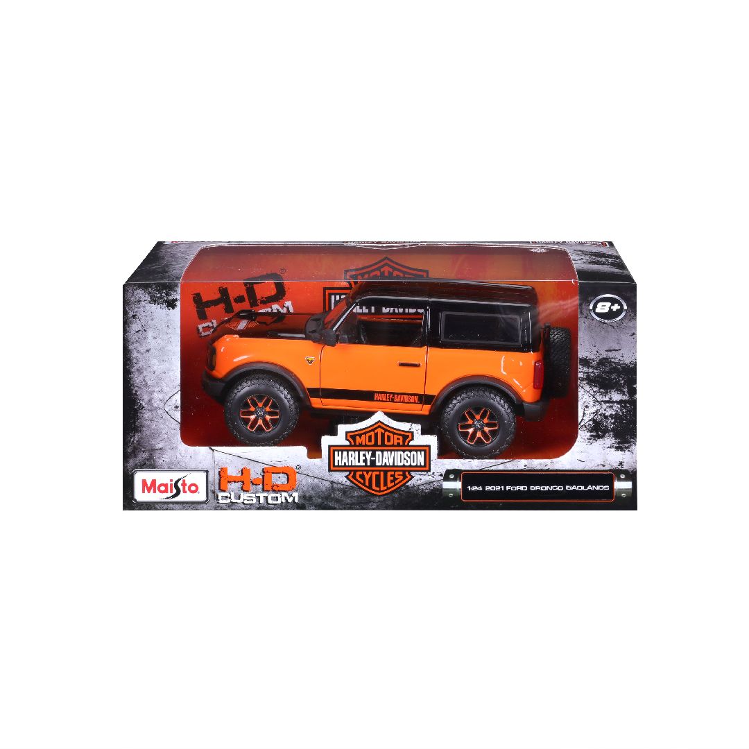 Maisto 1/24 Harley Davidson Custom 2021 Ford Bronco (Orange/Black)