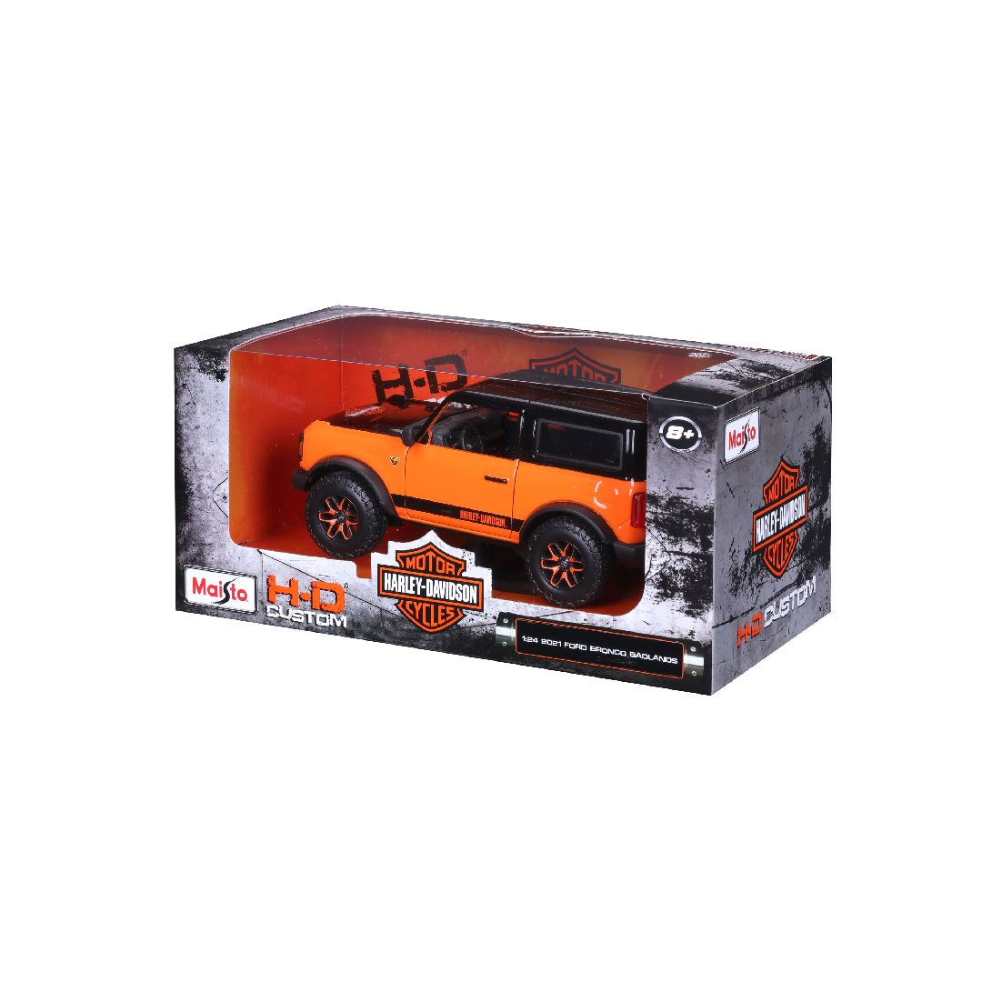 Maisto 1/24 Harley Davidson Custom 2021 Ford Bronco (Orange/Black)