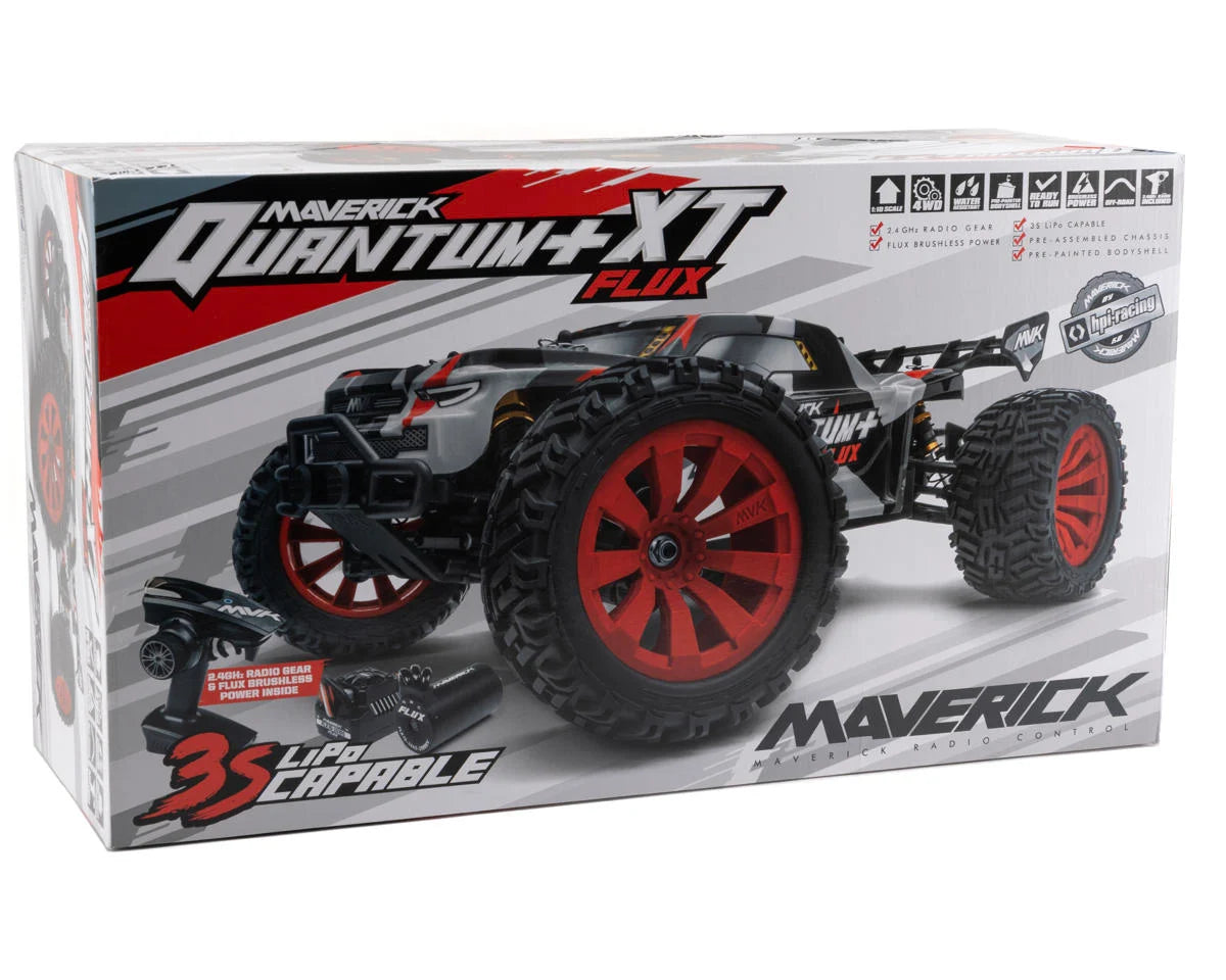 Quantum+ XT Flux 1/10 3S 4WD Brushless RTR Truck (Red)