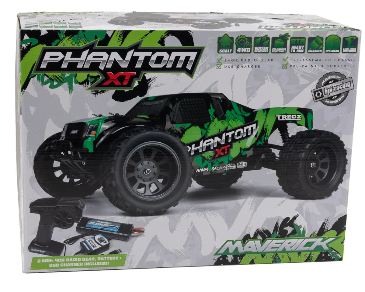 Phantom XT Brushed 1/10 4WD RTR Electric Monster Truck Combo