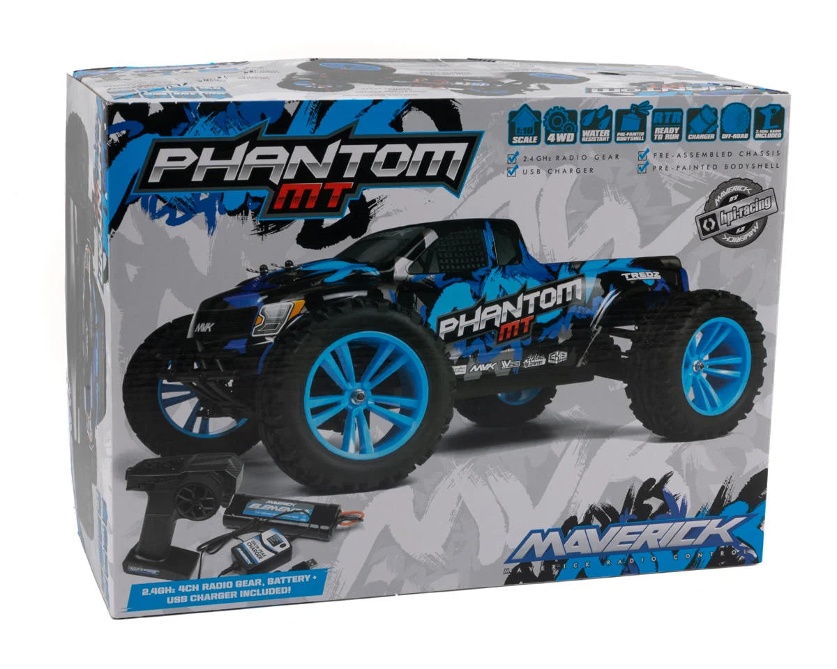 Phantom MT Brushed 1/10 4WD RTR Electric Monster Truck Combo