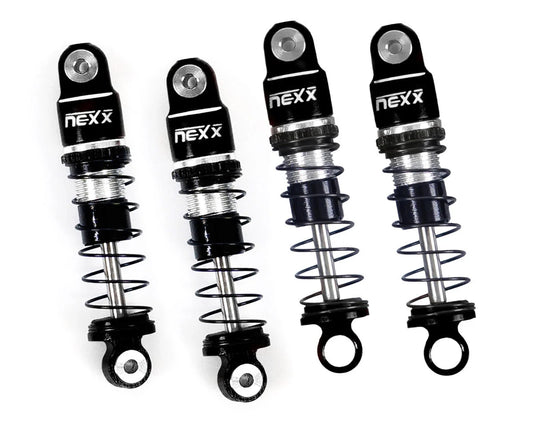 NEXX Racing Losi™ Micro-B Pre-Assembled Aluminum Oil-Filled Shocks (Black) (4) (Front & Rear)