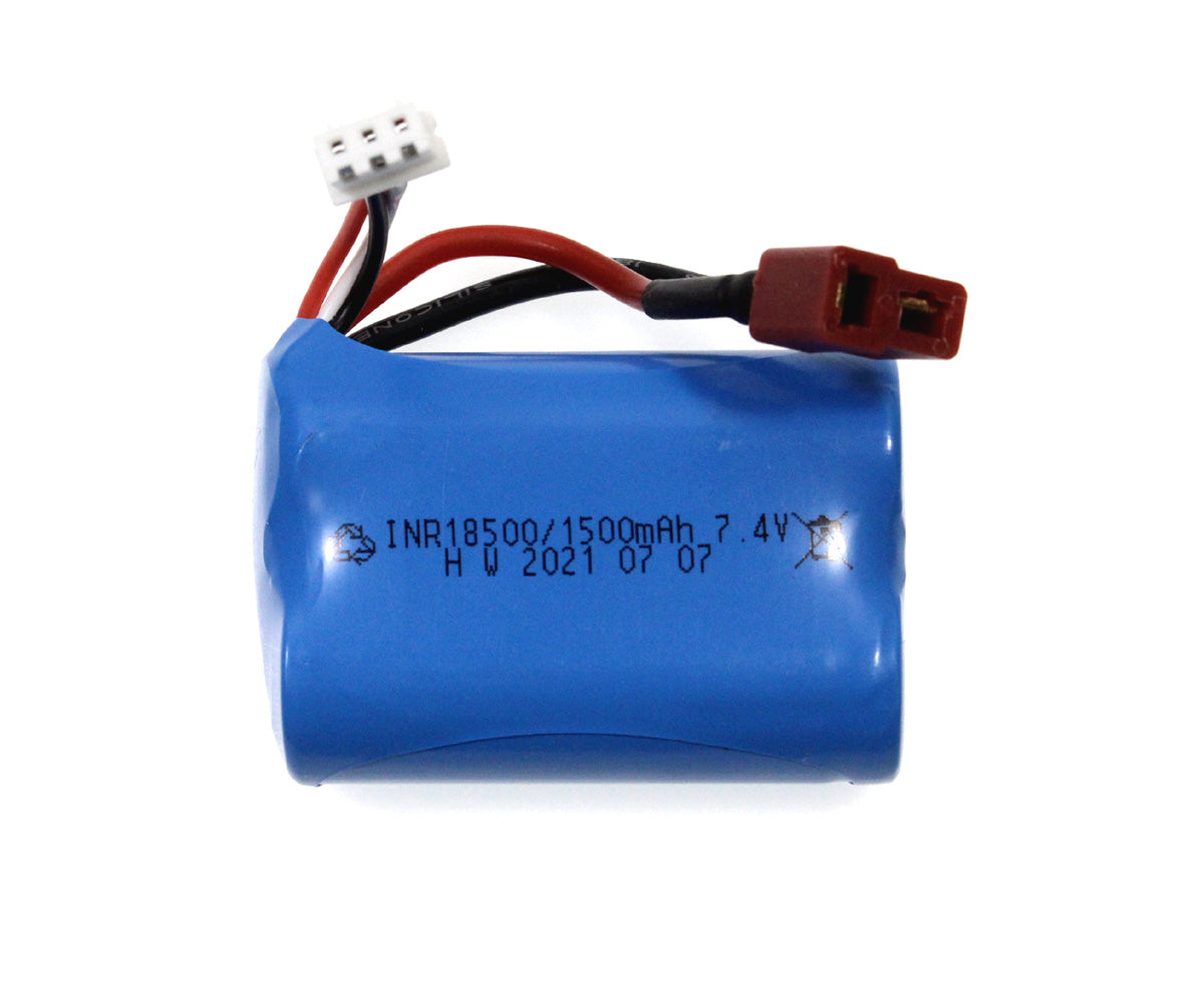 Li-Ion 7.4V 1500mAh Battery Pack (TYPE 18500) w/T-Plug