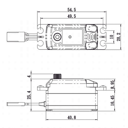 Super Speed Low Profile Digital Servo with Soft Start, 0.07sec / 97.2oz @ 6V