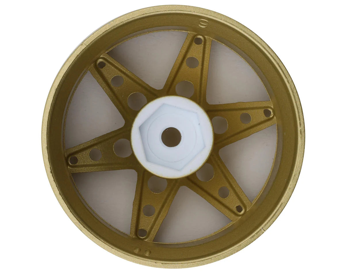 R1 Multi-Spoke Nylon Drift Wheels (Gold) (2) (6mm Offset)