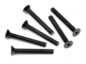 Flat Head Screw, M5X40mm, Hex Socket, (6pcs)