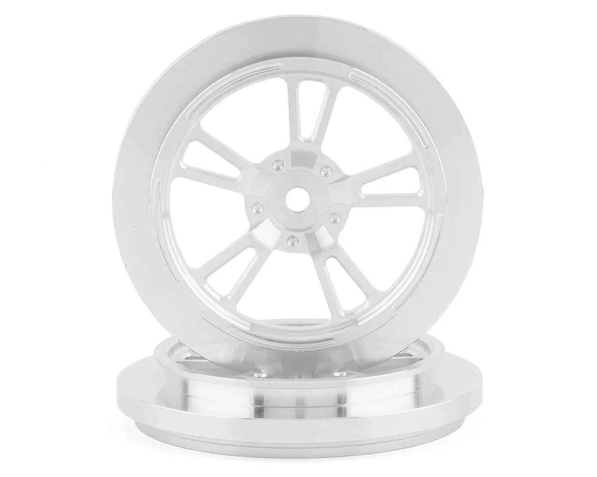 V Spoke 2.2/2.7" Narrow Front Drag Wheels (Silver) (x2)