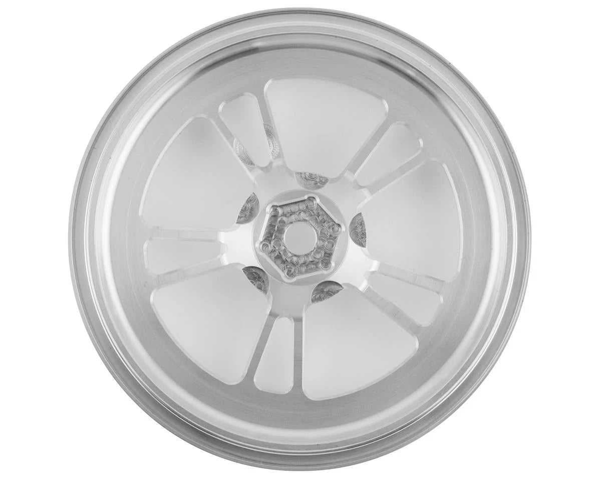 V Spoke 2.2/2.7" Narrow Front Drag Wheels (Silver) (x2)