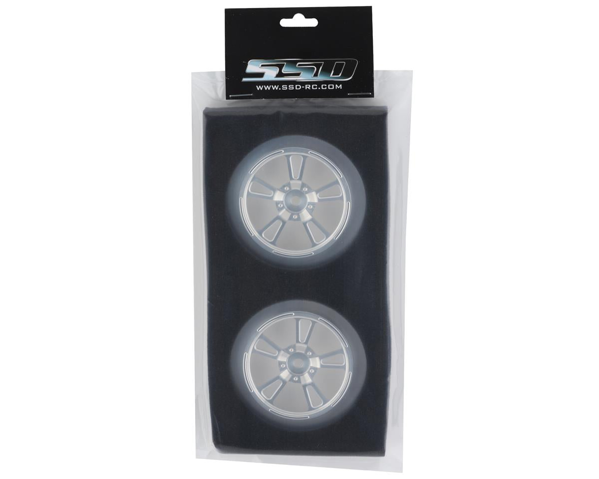 V Spoke 2.2/2.7" Narrow Front Drag Wheels (Silver) (x2)