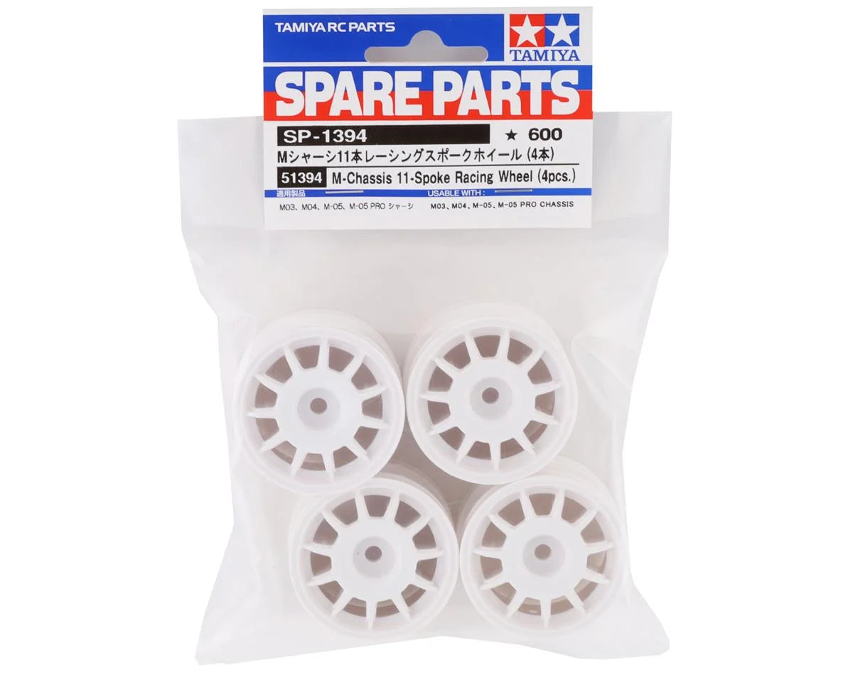 M-Chassis 11 Spoke Racing Wheels (White) (x4)